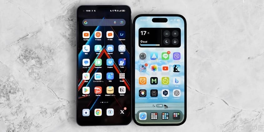 oppo reno9 aはiphone14 proより画面サイズが大きい | モバイル比較レビュー.jp OPPO Reno9 AはiPhone14 Proより画面サイズが大きくてキレイ