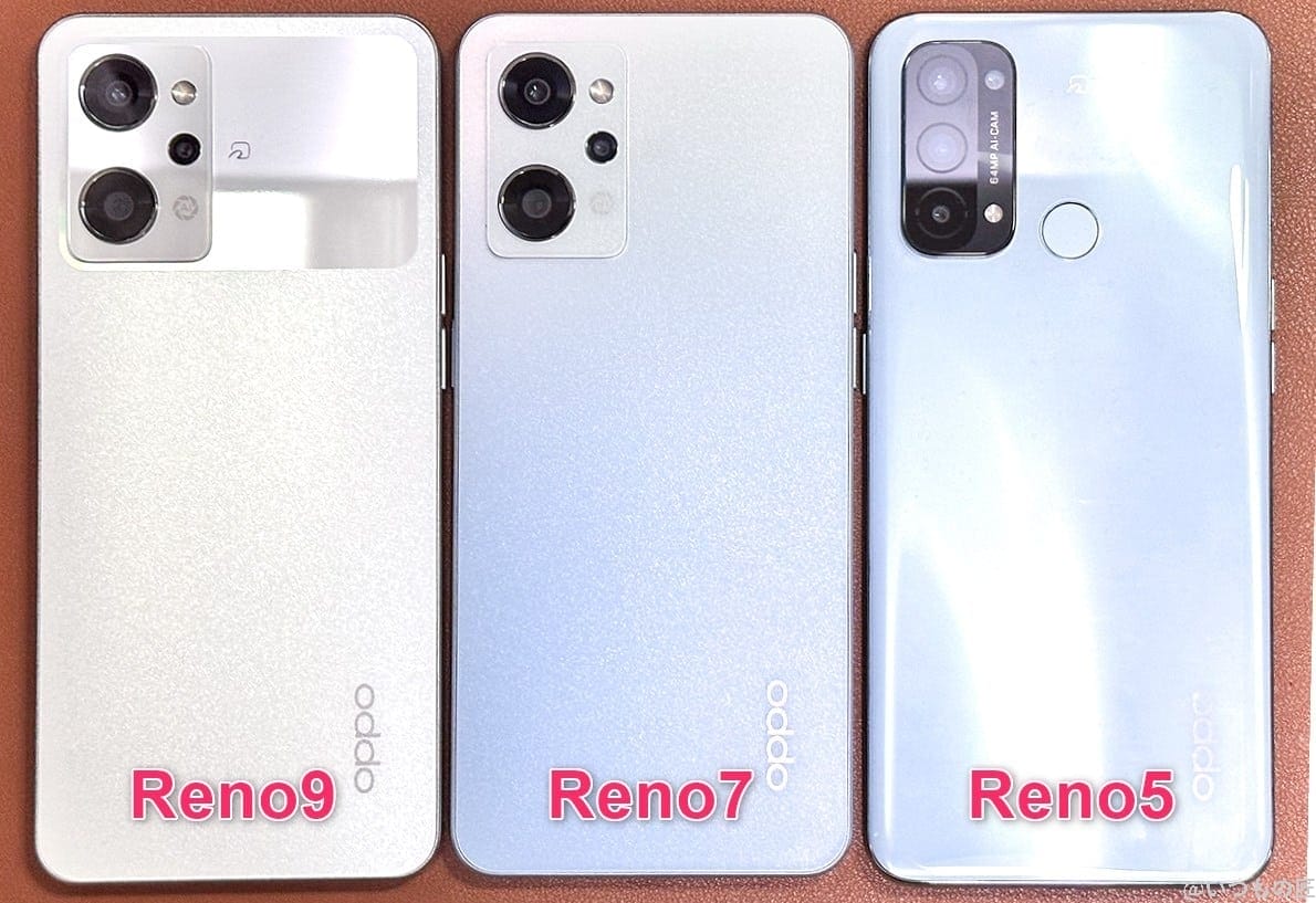 oppo-reno9a-reno7a-reno5a-compare | モバイル比較レビュー.jp Reno9 / Reno7 / Reno5 比較