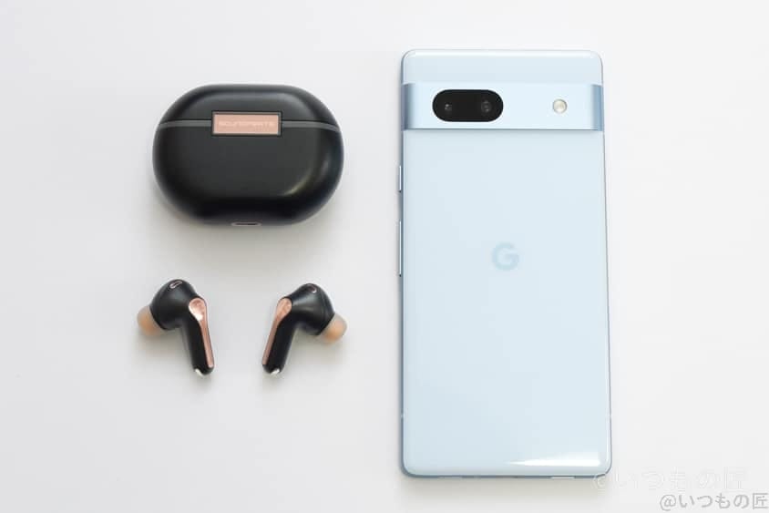 Google Pixel 7aとワイヤレスイヤホン（LDAC対応）
