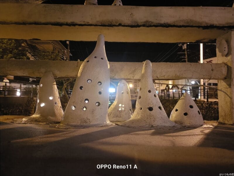 oppo reno11 a カメラで夜間撮影した写真 | モバイル比較レビュー.jp OPPO Reno11 A カメラ OPPO Reno11 Aで夜間撮影した写真