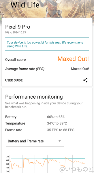 Google Pixel 9 Pro AnTuTu ベンチマーク 3D MarkのWild Lifeのスコア