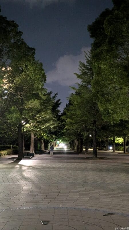 google pixel 8aの通常モードで夜間撮影した写真 | モバイル比較レビュー.jp Google Pixel 8a カメラ Google Pixel 8aの通常モードで夜間撮影した写真