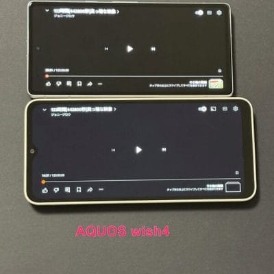 aquos wish4とgoogle pixel 7aのディスプレイ性能の比較 | モバイル比較レビュー.jp AQUOS wish4 レビュー AQUOS wish4とGoogle Pixel 7aのディスプレイ性能の比較