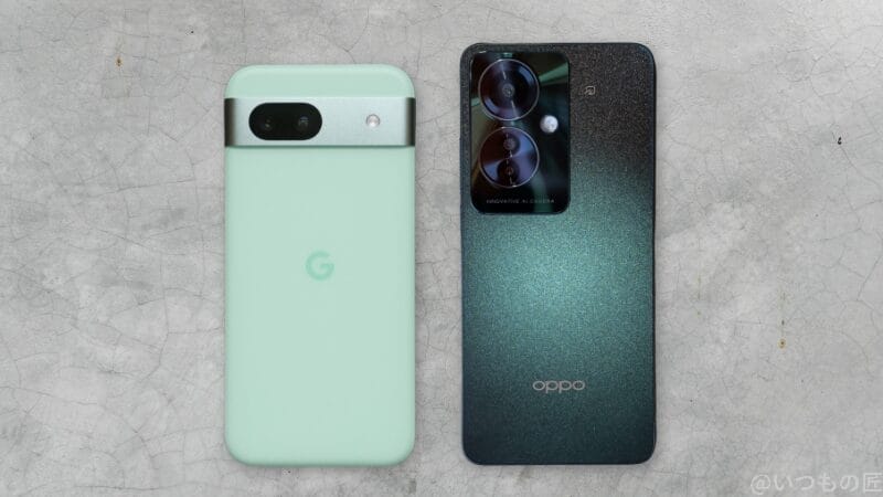 pixel8a-reno11a-1 | モバイル比較レビュー.jp Google Pixel 8a OPPO Reno11 A 違い 比較
主な違いを比較