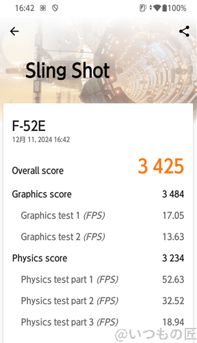arrows We2の3D MarkによるSling Shotのベンチマークの最高スコア