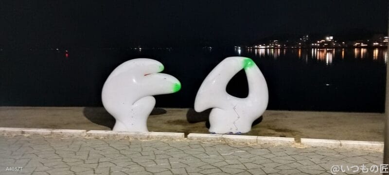 nubia S 5G カメラ nubia S 5G でズーム撮影した暗所写真