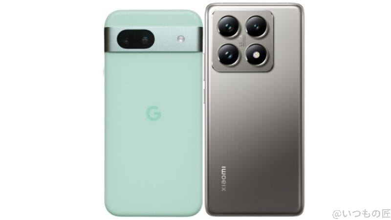 Google Pixel 8aとXiaomi 14Tの背面デザイン