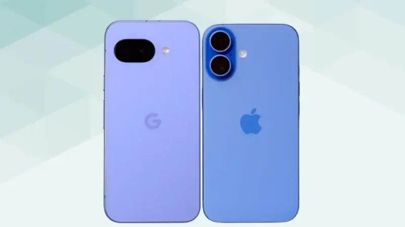 google pixel 9aとiphone16の背面デザイン | モバイル比較レビュー.jp Google Pixel 9aとiPhone16の背面デザイン
