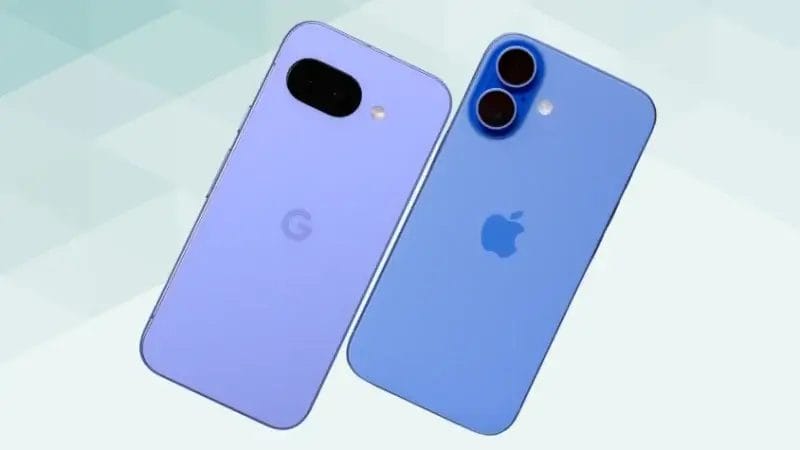 google pixel 9aとiphone16の背面デザイン | モバイル比較レビュー.jp Google Pixel 9aとiPhone16の背面デザイン