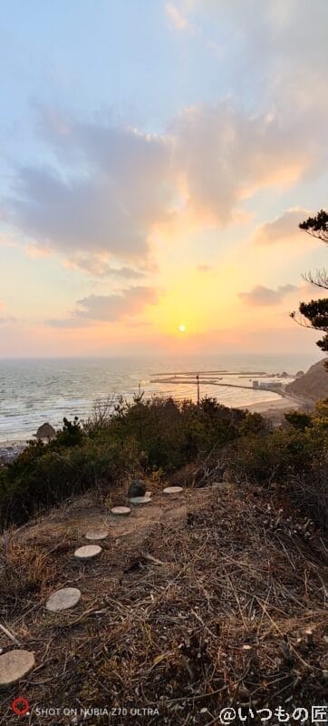 夕焼けをズーム撮影した写真 | モバイル比較レビュー.jp nubia Z70 Ultra カメラ 夕焼けをズーム撮影した写真