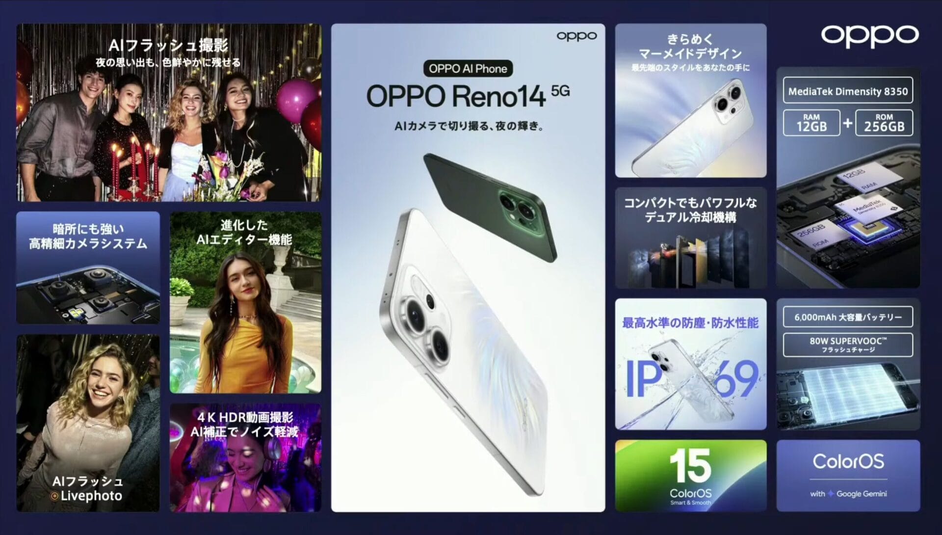 oppo reno14 5g 新機能一覧 | モバイル比較レビュー.jp OPPO Reno14 5G 新機能一覧