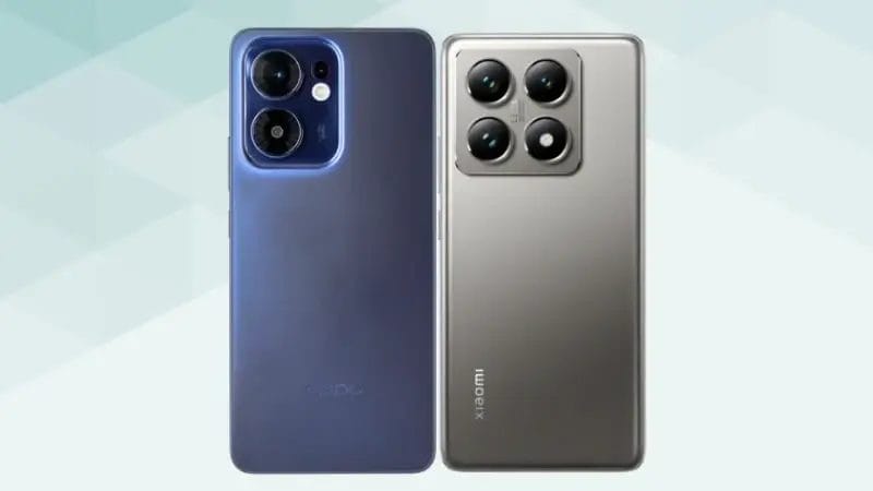 oppo reno13 aとxiaomi 14tの比較 背面デザイン イメージ画像 | モバイル比較レビュー.jp OPPO Reno13 AとXiaomi 14Tの比較 背面デザイン