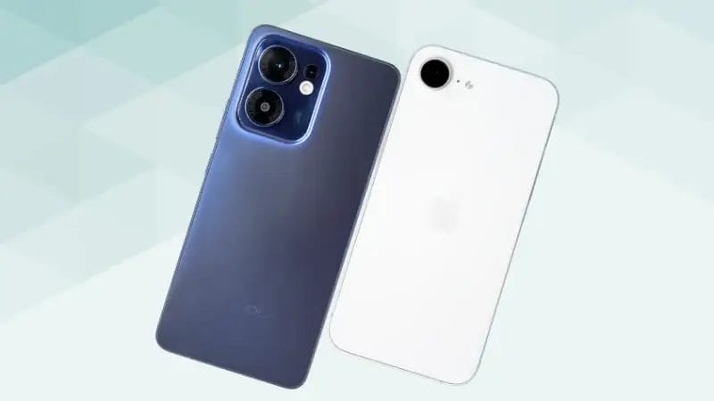 OPPO Reno13 AとiPhone16eの比較 背面デザイン