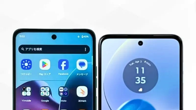 moto g66 5Gとmoto g64 5Gの比較 正面デザイン