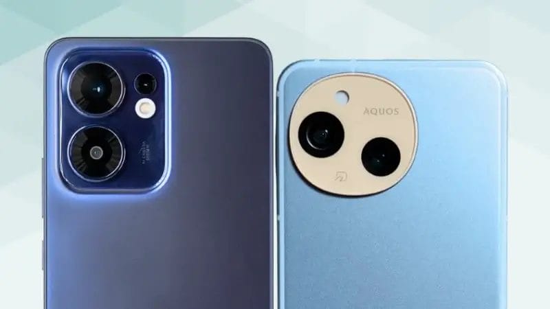 oppo reno13 aとaquos sense9の比較 カメラデザイン イメージ画像 | モバイル比較レビュー.jp OPPO Reno13 AとAQUOS sense9の比較 カメラデザイン