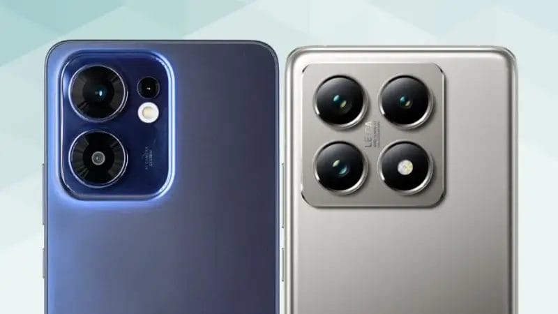 oppo reno13 aとxiaomi 14tの比較 カメラデザイン イメージ画像 | モバイル比較レビュー.jp OPPO Reno13 AとXiaomi 14Tの比較 カメラデザイン