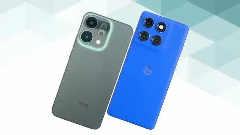 OPPO Reno14 5Gとmotorola edge 60 proの比較 背面デザイン