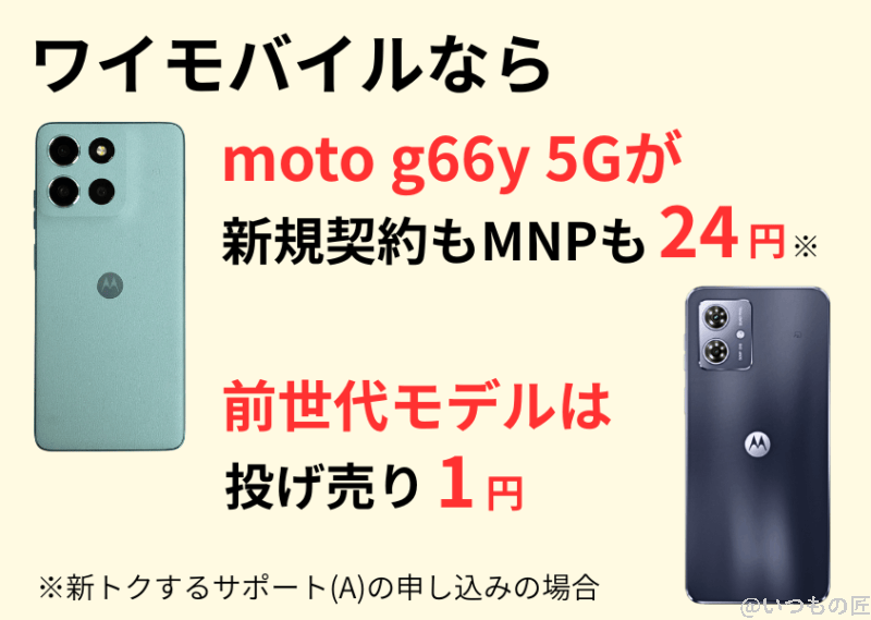 ワイモバイル キャンペーン情報 moto g66y 5G