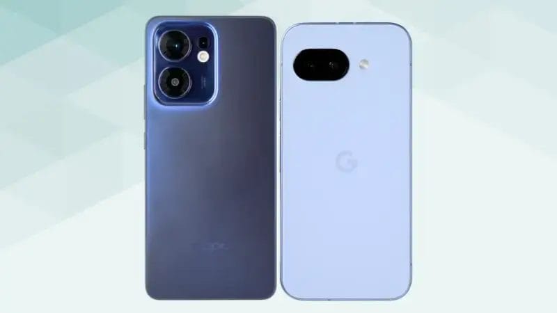 OPPO Reno13 AとGoogle Pixel 9aの比較 背面デザイン
