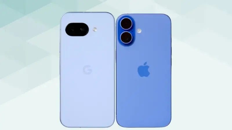 Google Pixel 9aとiPhone16の比較 背面デザイン
