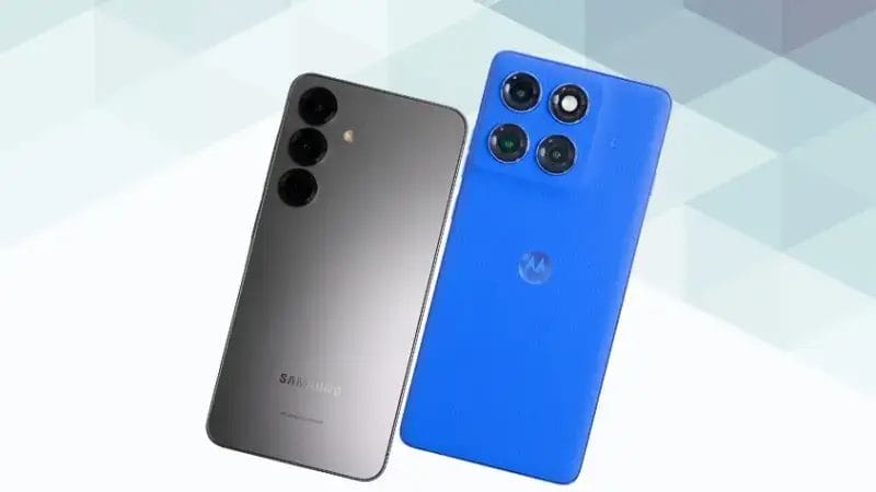 Galaxy S25とmotorola edge 60 proの比較 背面デザイン