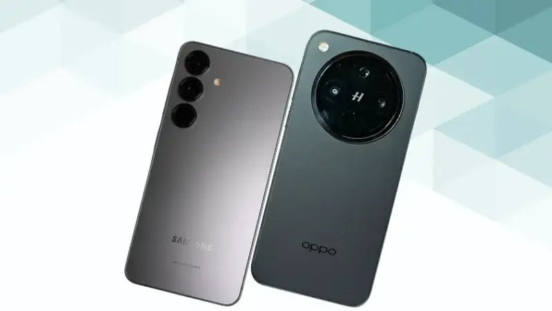 Galaxy S25とOPPO Find X8の比較 背面デザイン 斜め