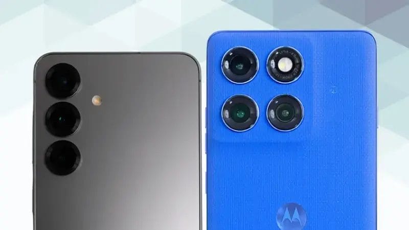 Galaxy S25とmotorola edge 60 proの比較カメラデザイン